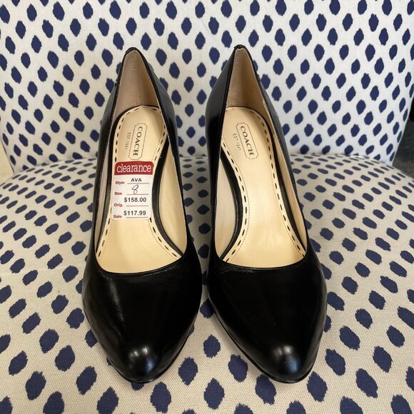 Coach Black High Heels size 8 - Picture 6 of 7
